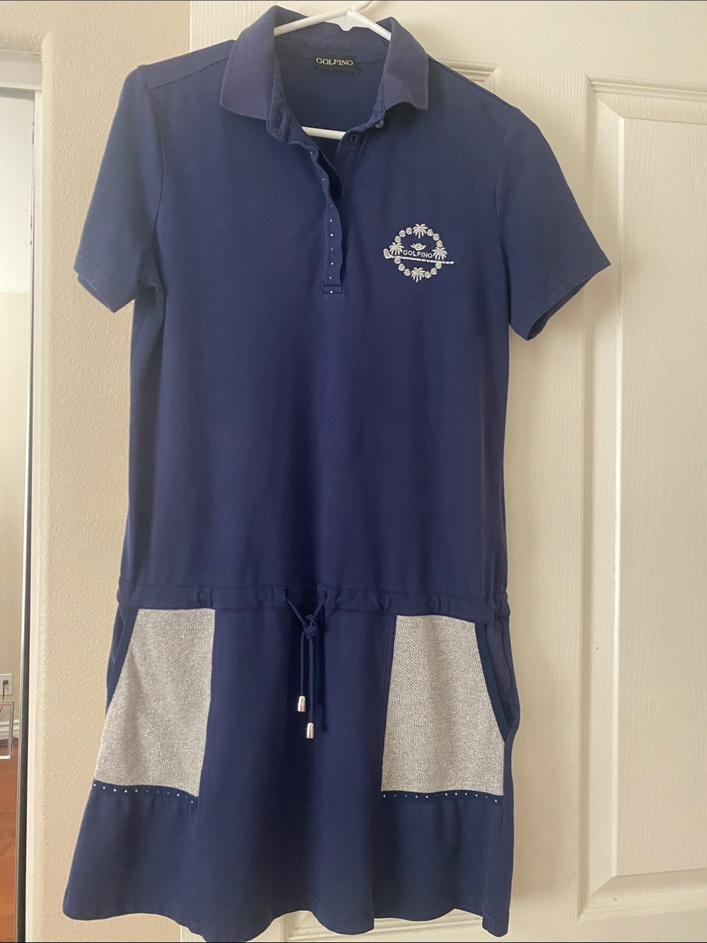GOLFINO Navy Polo Drawcord Casual Dress